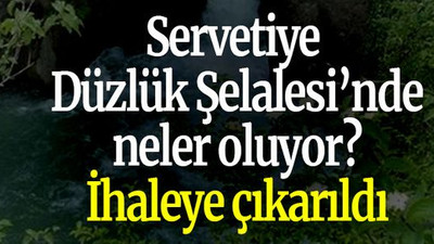 Servetiye Düzlük Şelalesi’nde neler oluyor? İhaleye çıkarıldı